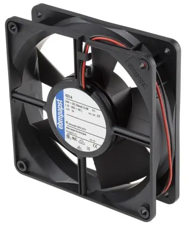 Produktfoto 1 von ebm-papst 4300 Axiallüfter, Kugel, 24V dc / 8.5 W 354 mA, 3400 U/min, 204 m³/h IP68 119 mm 119mm 32 mm