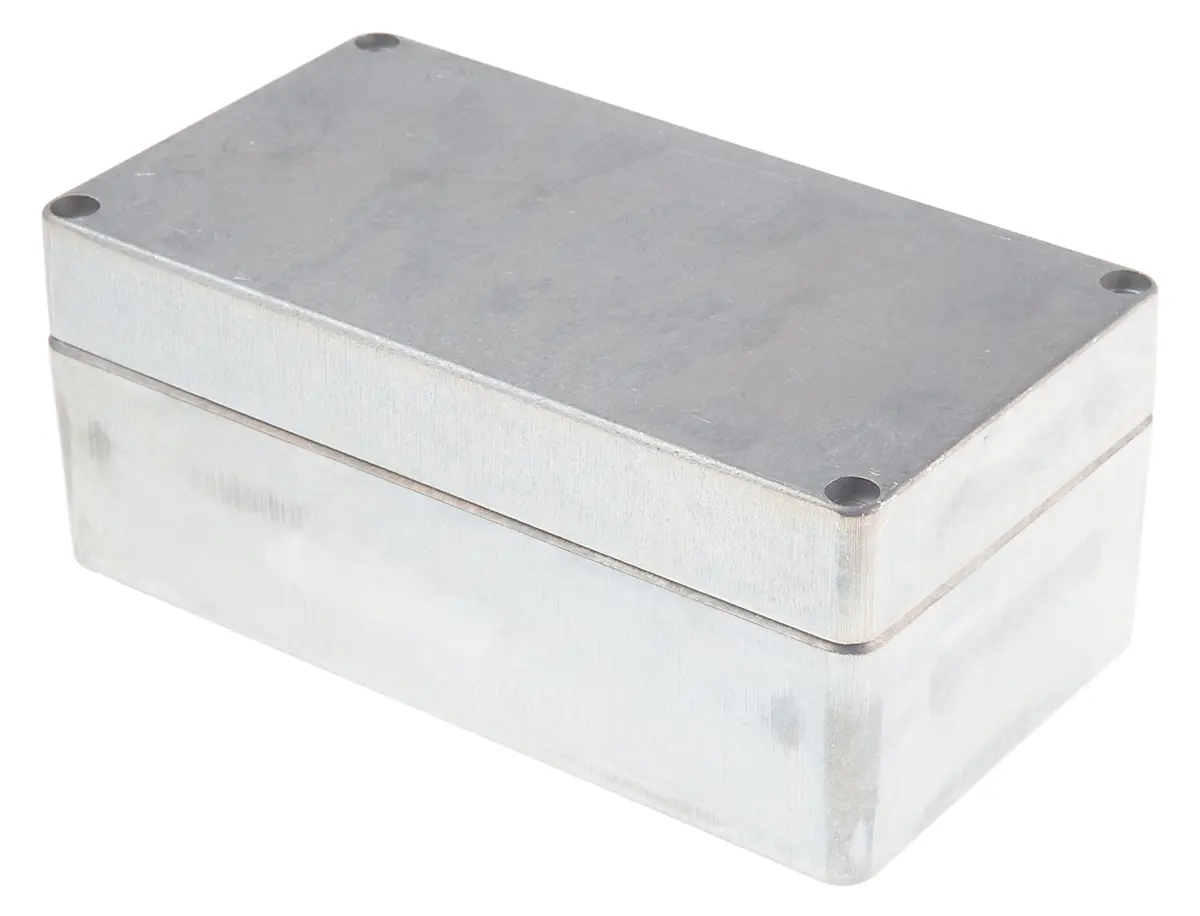 Produktfoto 1 von RS PRO; Gehäuse; Aluminiumdruckguss; Silber IP66 Breite 120 mm Höhe 91 mm Länge 220 mm