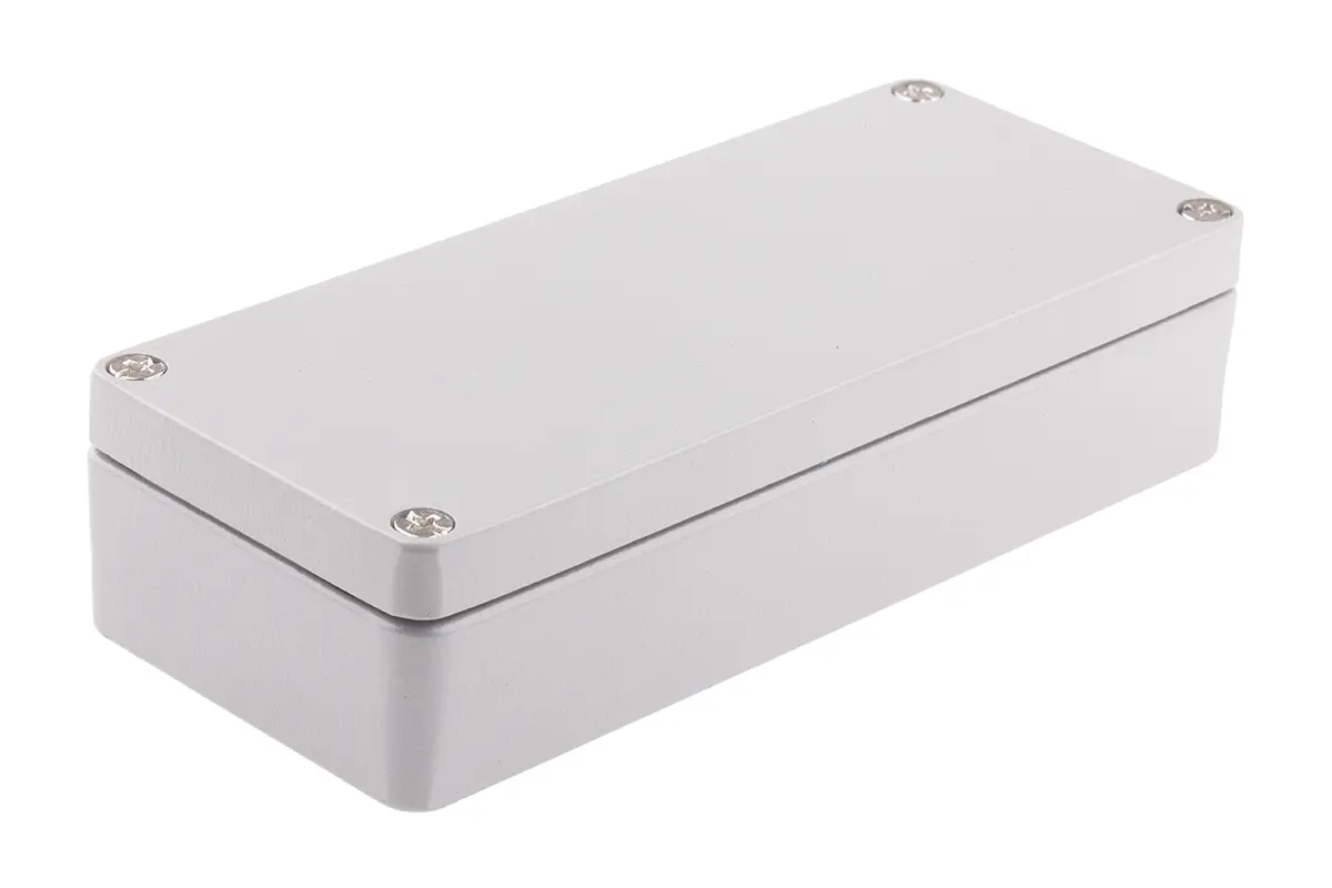 Produktfoto 1 von RS PRO; Gehäuse; Aluminiumdruckguss; Grau IP66 Breite 64 mm Höhe 34 mm Länge 150 mm