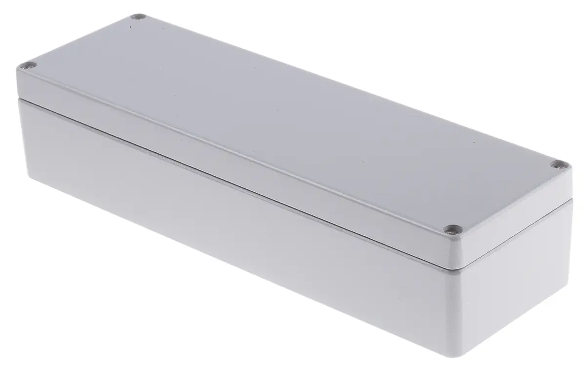 Produktfoto 1 von RS PRO; Gehäuse; Aluminiumdruckguss; Grau IP66 Breite 80 mm Höhe 57 mm Länge 250 mm
