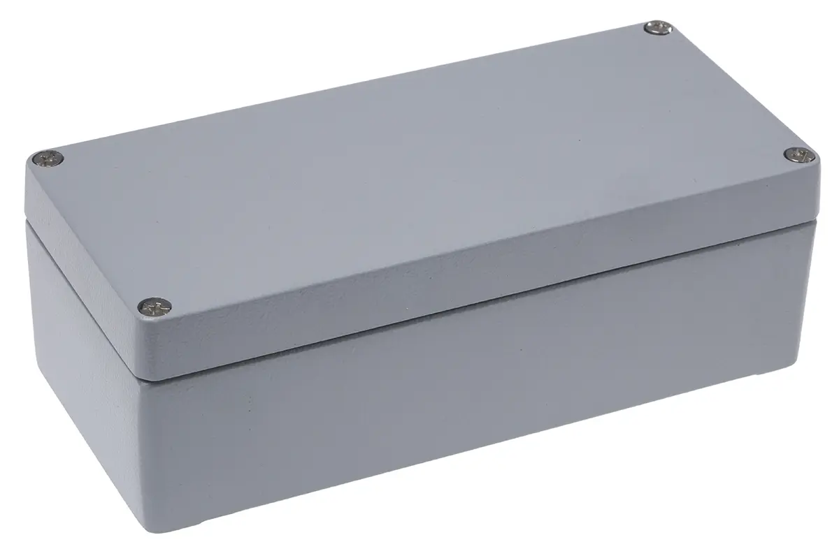 Produktfoto 1 von RS PRO; Gehäuse; Aluminiumdruckguss; Grau IP66 Breite 80 mm Höhe 57 mm Länge 175 mm