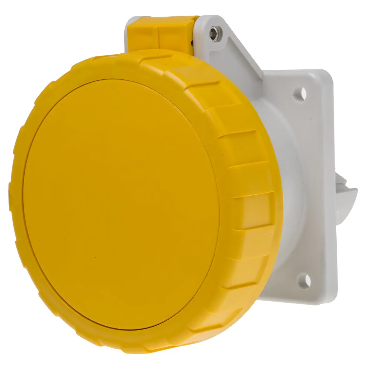 Produktfoto 1 von Scame Optima Industrie-Steckdose Gelb, 130V 2P+PE / 32A, Panel IP67