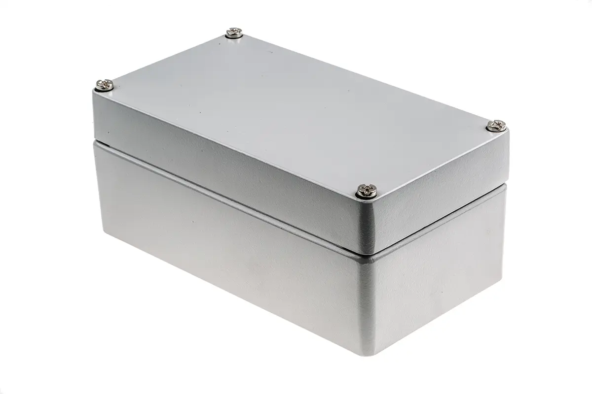Produktfoto 1 von RS PRO; Gehäuse; Aluminiumdruckguss; Grau IP66 Breite 120 mm Höhe 90 mm Länge 200 mm