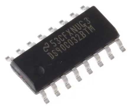 Produktfoto 1 von Texas Instruments Empfänger-IC 4 LVDS CMOS/TTL, 155 Mbit/s Oberfläche 4 Elem./Chip, SOIC 16-Pin