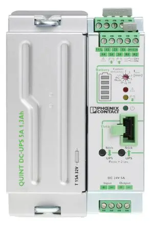 Produktfoto 1 von Phoenix Contact 18V dc, 30 V dc QUINT-UPS 1-Kanal DIN-Hutschiene Unterbrechungsfreie Stromversorgung 120 W, 18V dc, 30 V