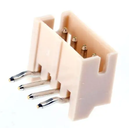 JST ZH Leiterplattenleiste gewinkelt, 4-polig / 1-reihig, Raster 1.5 mm Raster Durchsteckmontage, Kabel-Platine,