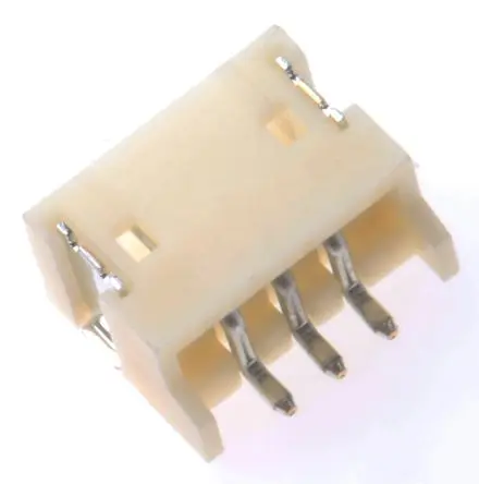 Produktfoto 1 von JST ZH Leiterplattenleiste gewinkelt, 3-polig / 1-reihig, Raster 1.5 mm Raster Oberfläche, Kabel-Platine, Ummantelt