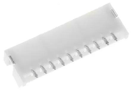 Produktfoto 1 von JST ZH Leiterplattenleiste gewinkelt, 10-polig / 1-reihig, Raster 1.5 mm Raster Oberfläche, Kabel-Platine, Ummantelt