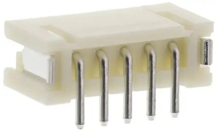 Produktfoto 1 von JST ZH Leiterplattenleiste Eingang oben, 5-polig / 1-reihig, Raster 1.5 mm Raster Oberfläche, Kabel-Platine, Ummantelt