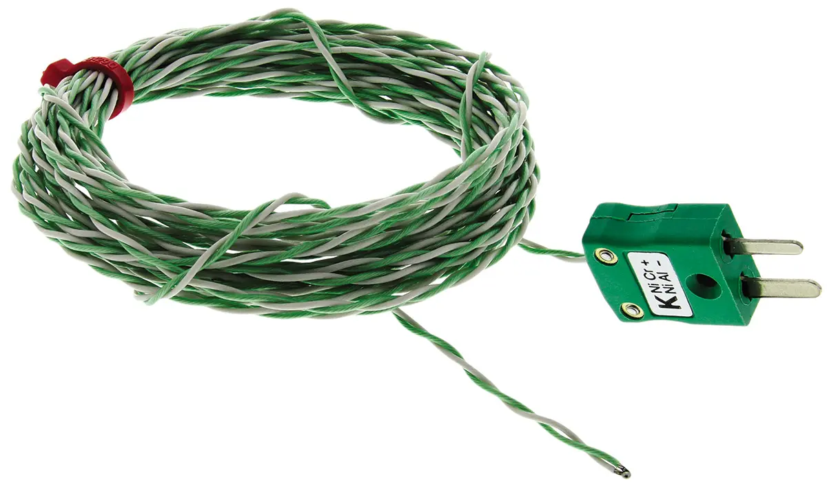 Produktfoto 1 von RS PRO PFA Thermoelement mit offener Messstelle Typ K, Ø 7/0.2mm x 150mm → +250°C