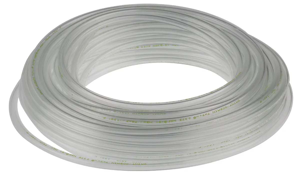 Produktfoto 1 von Saint-Gobain Flexibler Schlauch, Ø 3.2 mm 6.4 mm Außen-ø Klar Polyolefin 2.8 bar x 15 m