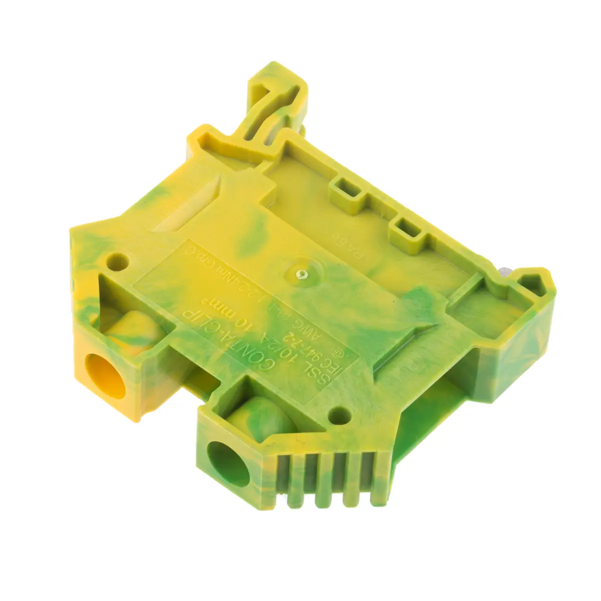 Produktfoto 1 von RS PRO SSL Schutzleiterklemme 1 Grün, Gelb, 10 mm² Schraubbefestigung