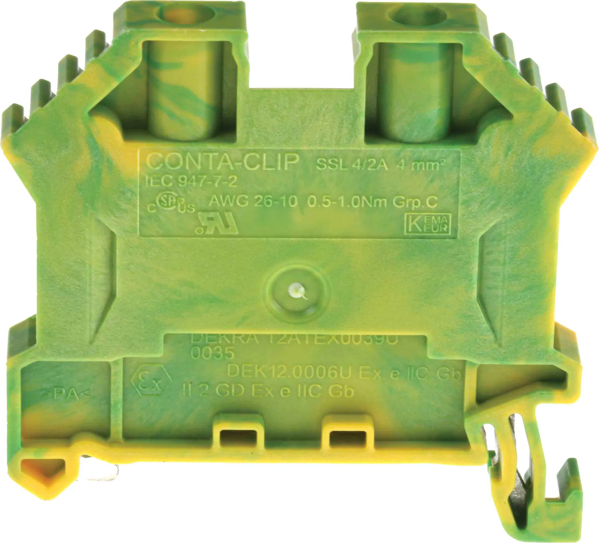 Produktfoto 1 von RS PRO SSL Schutzleiterklemme 1 Gelb, Grün, 4 mm² Schraubbefestigung