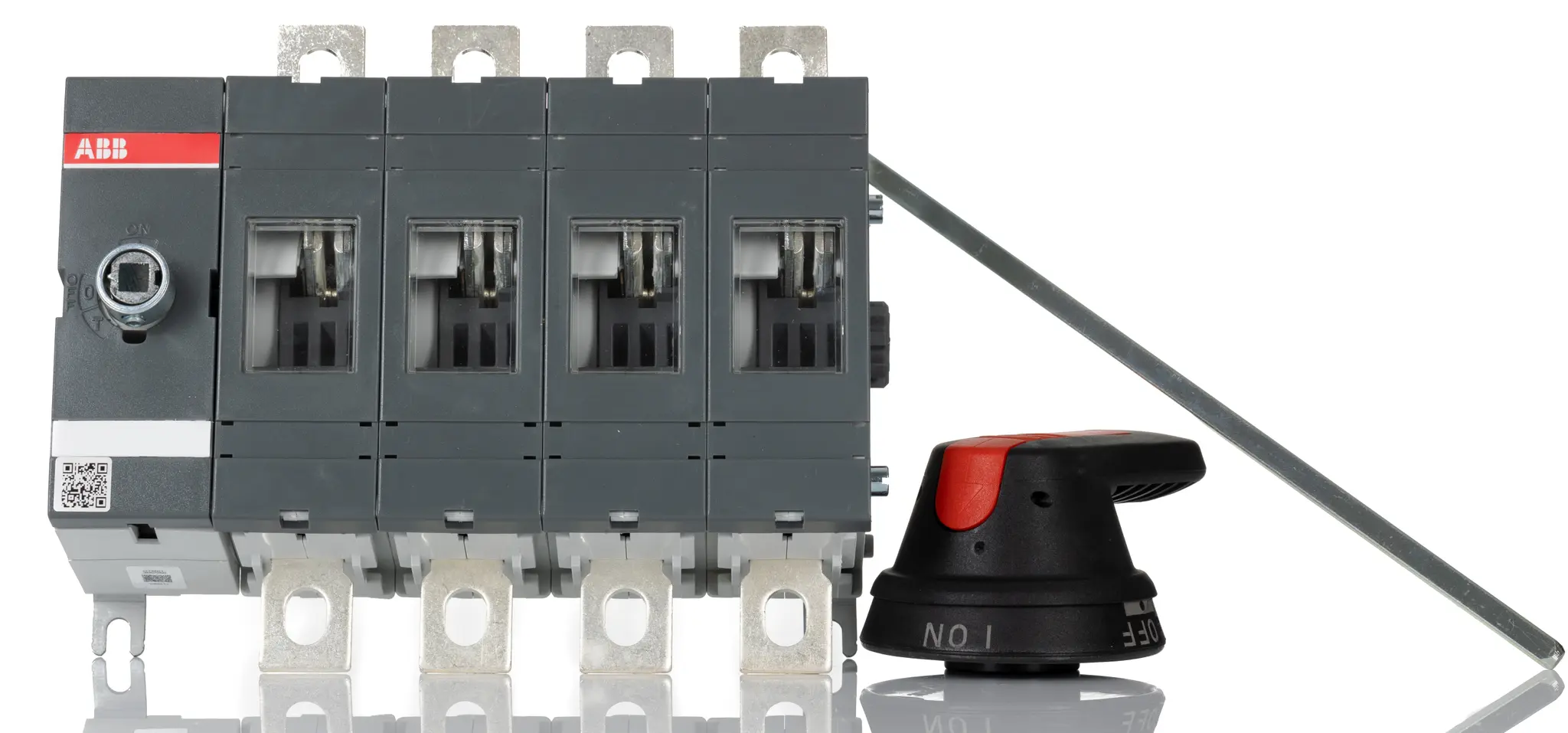 Produktfoto 1 von ABB OT Trennschalter 4-polig Basis 200A 144 kW Schwarz IP65 3-phasig