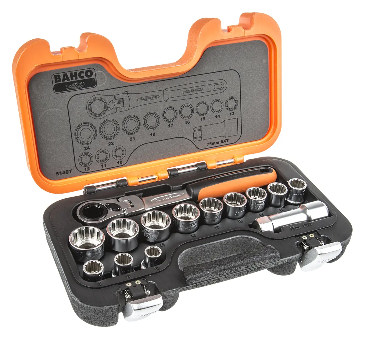 Produktfoto 1 von Bahco 3/4 in Ratsche Chrom Vanadium Stahl, Länge 280 mm