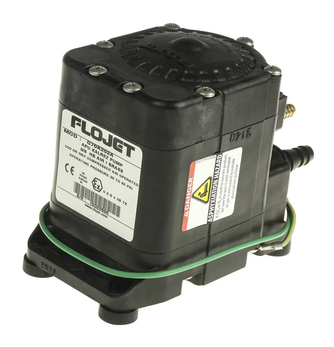 Produktfoto 1 von Xylem Flojet G70K Membran Hydropumpen, Luft, bis 18.9l/min, max. 100 psi 6 mm Schlauch, Schlauch 9,5 mm bis 15 mm