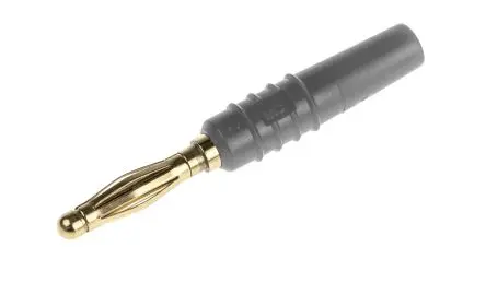 Produktfoto 1 von Staubli 2 mm Stecker Grau Bananenstecker, Kontakt Gold, 30 V, 60V dc 10A Lot