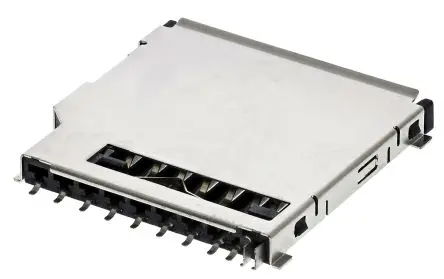 Produktfoto 1 von Wurth Elektronik 693 SD, Gerade Steckverbinder für Speicherkarten Buchse, 9-polig / 2-reihig SMD, Raster 1.2 mm,