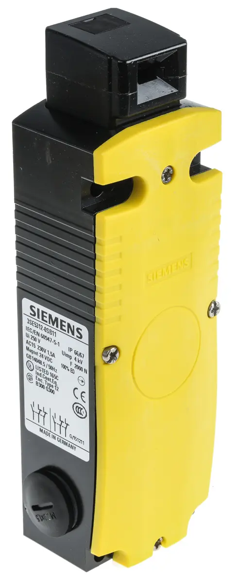 Produktfoto 1 von Siemens, SIRIUS Magnetverriegelungsschalter Ja Betätiger inklusive, Standardcodierung, 2 Öffner