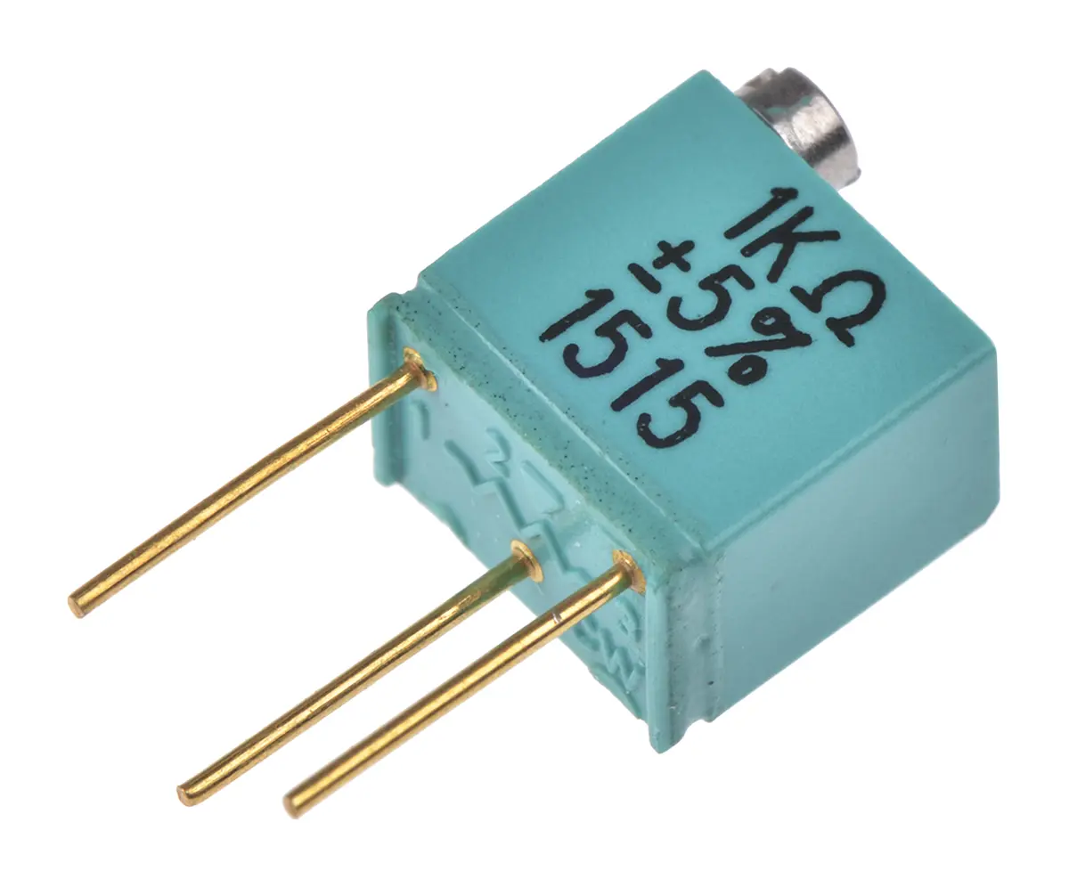 Produktfoto 1 von Vishay 1240 21-Gang THT Trimmer-Potentiometer, Einstellung von oben, 1kΩ, ±5%, 0.25W, Lötstift, L. 6.35mm