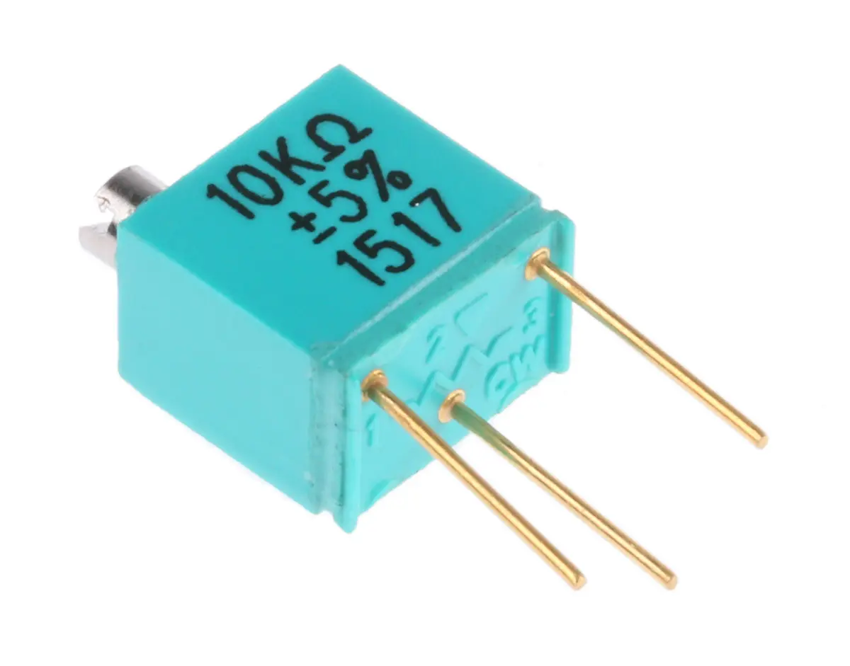 Produktfoto 1 von Vishay 1240 21-Gang THT Trimmer-Potentiometer, Einstellung von oben, 10kΩ, ±5%, 0.25W, Lötstift, L. 6.35mm