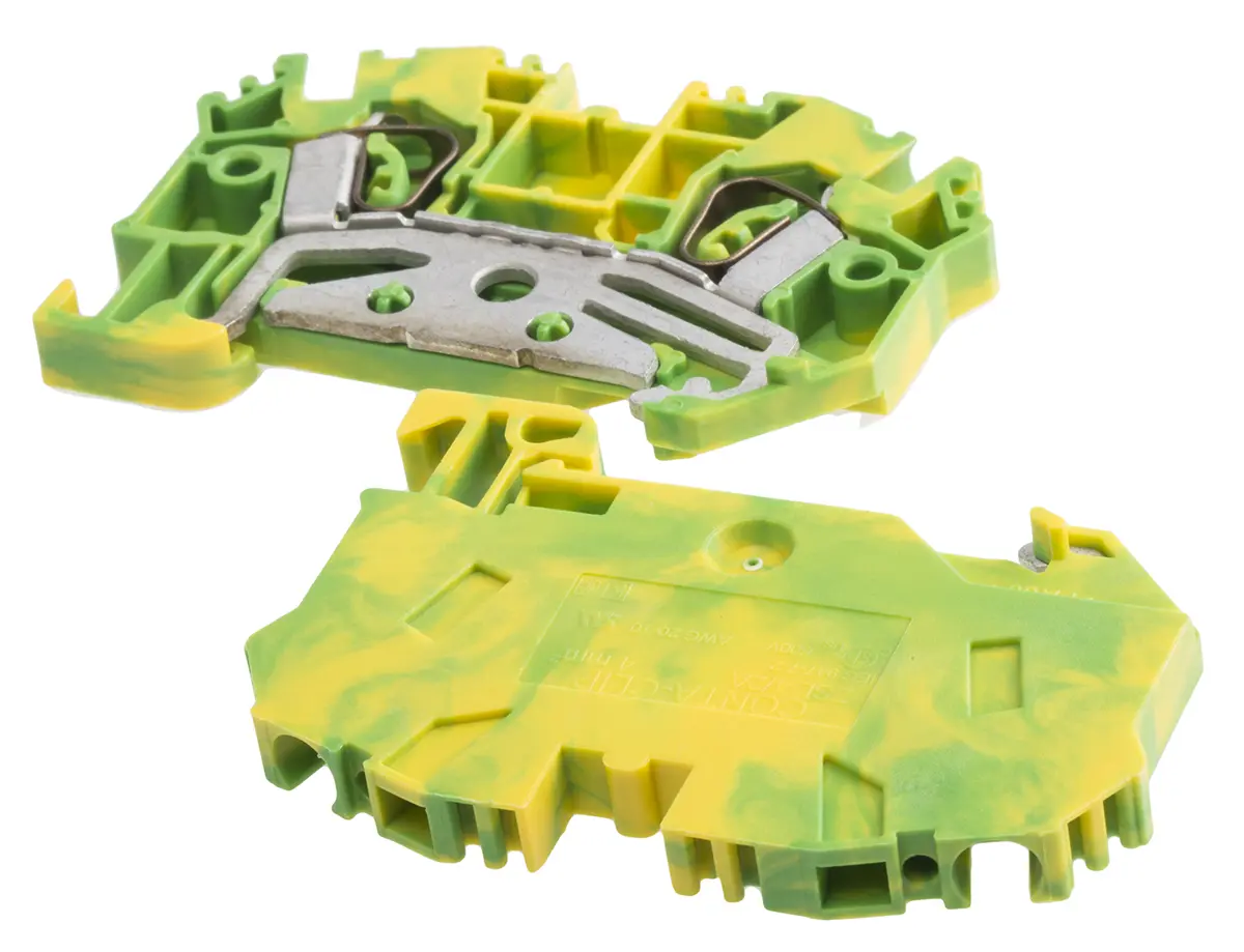 Produktfoto 1 von RS PRO ZSL Schutzleiterklemme 1 Gelb, Grün, 4 mm² Klemme