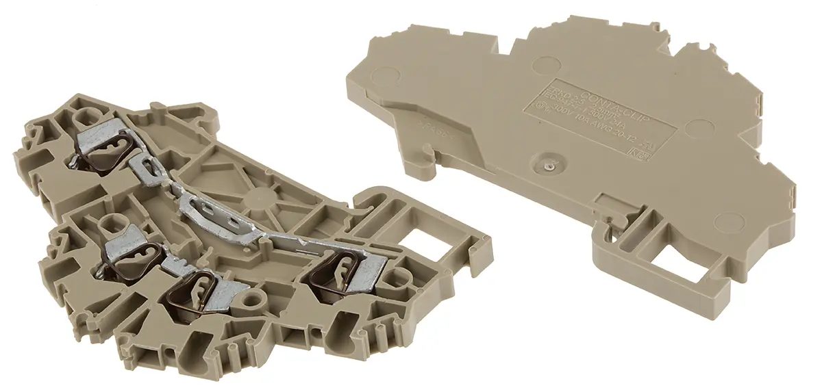 Produktfoto 1 von RS PRO ZRKD Doppelstock Reihenklemmen 2 Grau, 2.5mm², 500V Klemme
