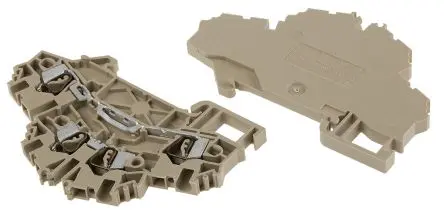 RS PRO ZRKD Doppelstock Reihenklemmen 2 Grau, 2.5mm², 500V Klemme