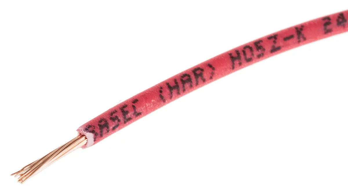 Produktfoto 1 von RS PRO H05Z-K Einzeladerleitung 0,75 mm², 18 AWG 100m Rot Halogenfrei isoliert Ø 2.34mm 24 / 0,2 mm Litzen 2491B
