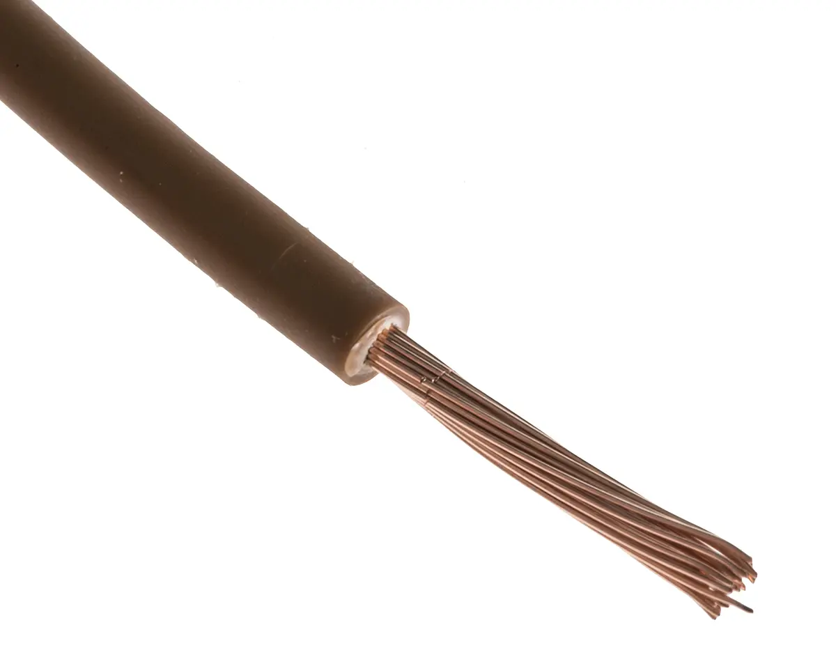 Produktfoto 1 von RS PRO H05Z-K Einzeladerleitung 1mm2, 17 AWG 100m Braun Halogenfrei isoliert Ø 2.52mm 32/0.2 mm Litzen 2491B