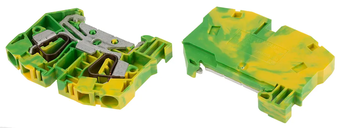 RS PRO ZSL Schutzleiterklemme 1 Grün, Gelb, 6 mm², 600 V Klemme