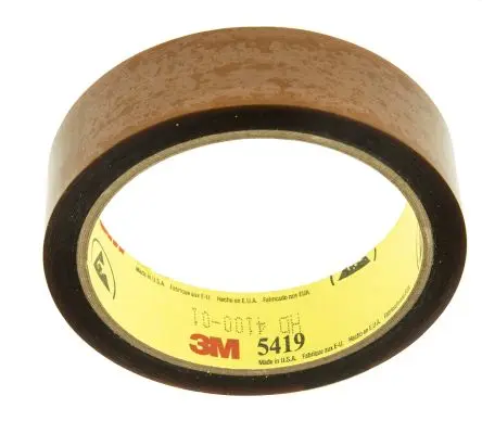 Produktfoto 1 von 3M Scotch 5419 Polyimid-Folie Isolierband Gelb,  Stärke  0.07 mm x 25mm x 33 m, -73 °C bis 260 °C