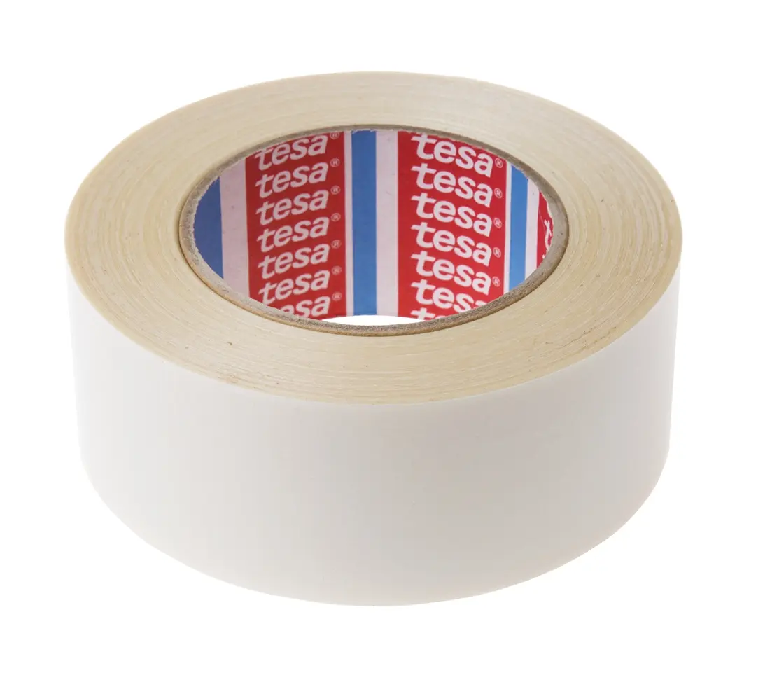 Produktfoto 1 von Tesa 51960-00002-00 Kunststoff-Klebeband doppelseitig, transparent, -40°C bis +120°C, Stärke 0.248mm, 50mm x 25m