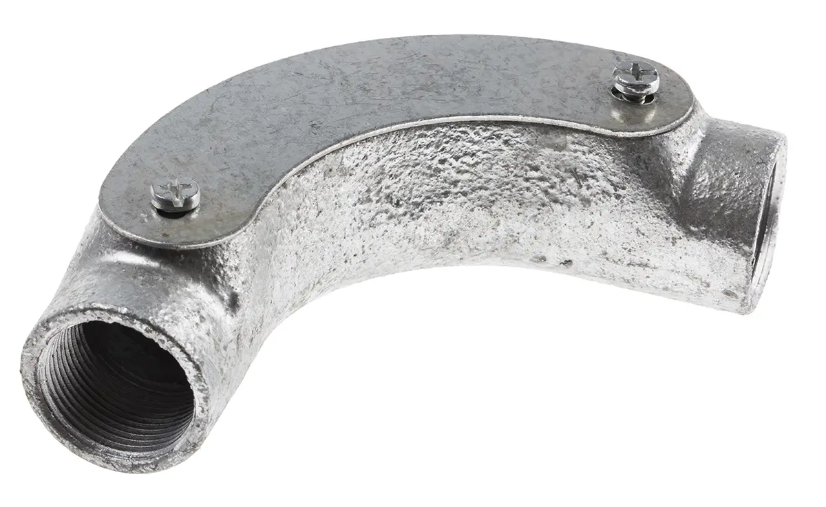 Produktfoto 1 von RS PRO Stahl Kabelrohr Befestigung Kabelrohr 25 mm Silber Galvanisiert-Finish