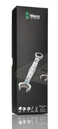 Produktfoto 1 von Wera Schraubenschlüsselsatz Gabel‑Ring Ratschenschlüssel Satz CrMo-Stahl, 4-teilig 13 x 177 mm, 19 x 246 mm mm, 17 x 224