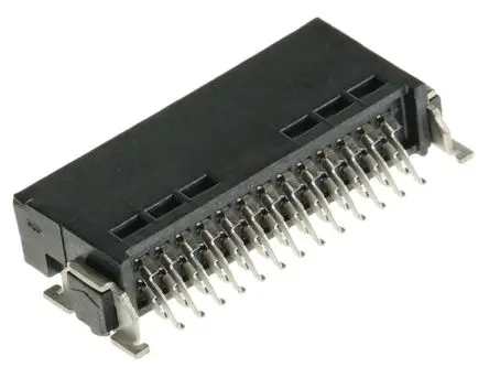 Produktfoto 1 von Fischer SMC Leiterplattenleiste gewinkelt, 26-polig / 2-reihig, Raster 1.27 mm Raster Oberfläche, Platine-Platine,