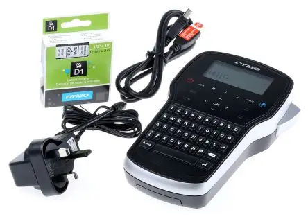 Produktfoto 1 von Dymo Etikettendrucker bis 12 mm Etiketten Tragbares Gerät Tastatur, Typ G – Britisch 3-polig mit QWERTY Tastatur