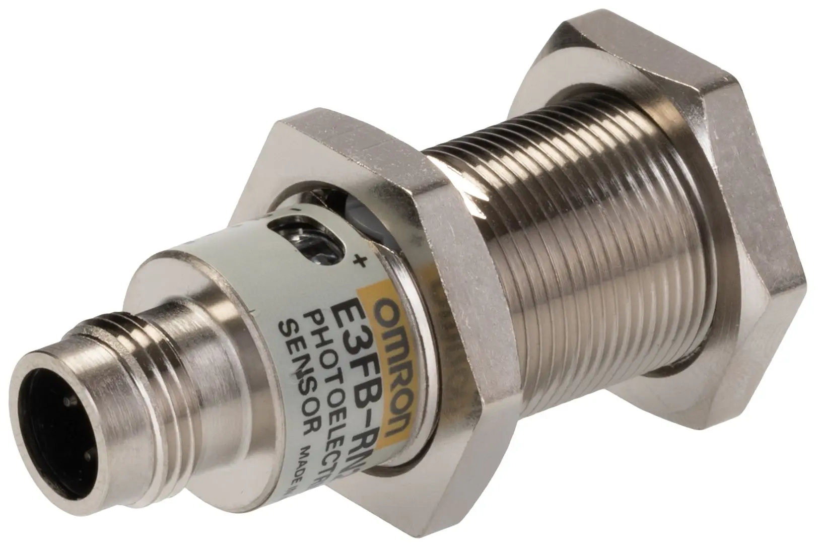Produktfoto 1 von Omron E3F Zylindrisch Optischer Sensor, Reflektierend, NPN Ausgang, 4-polig M12