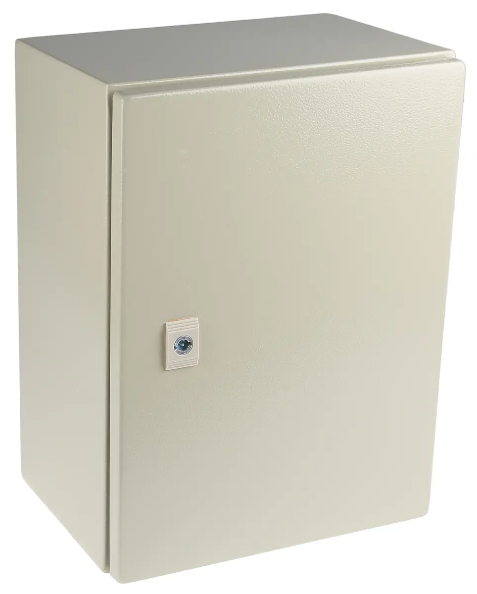 Produktfoto 1 von RS PRO Stahl Wandanschlusskasten RAL 7032 IP66, HxBxT 400 mm, 300 mm x 210 mm