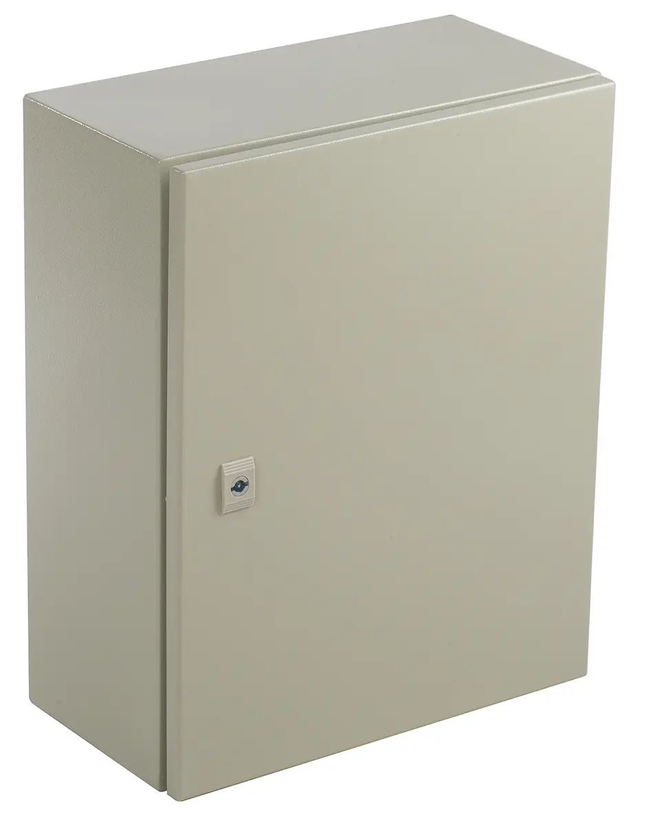 Produktfoto 1 von RS PRO Stahl Wandanschlusskasten RAL 7032 IP66, HxBxT 500 mm, 400 mm x 210 mm