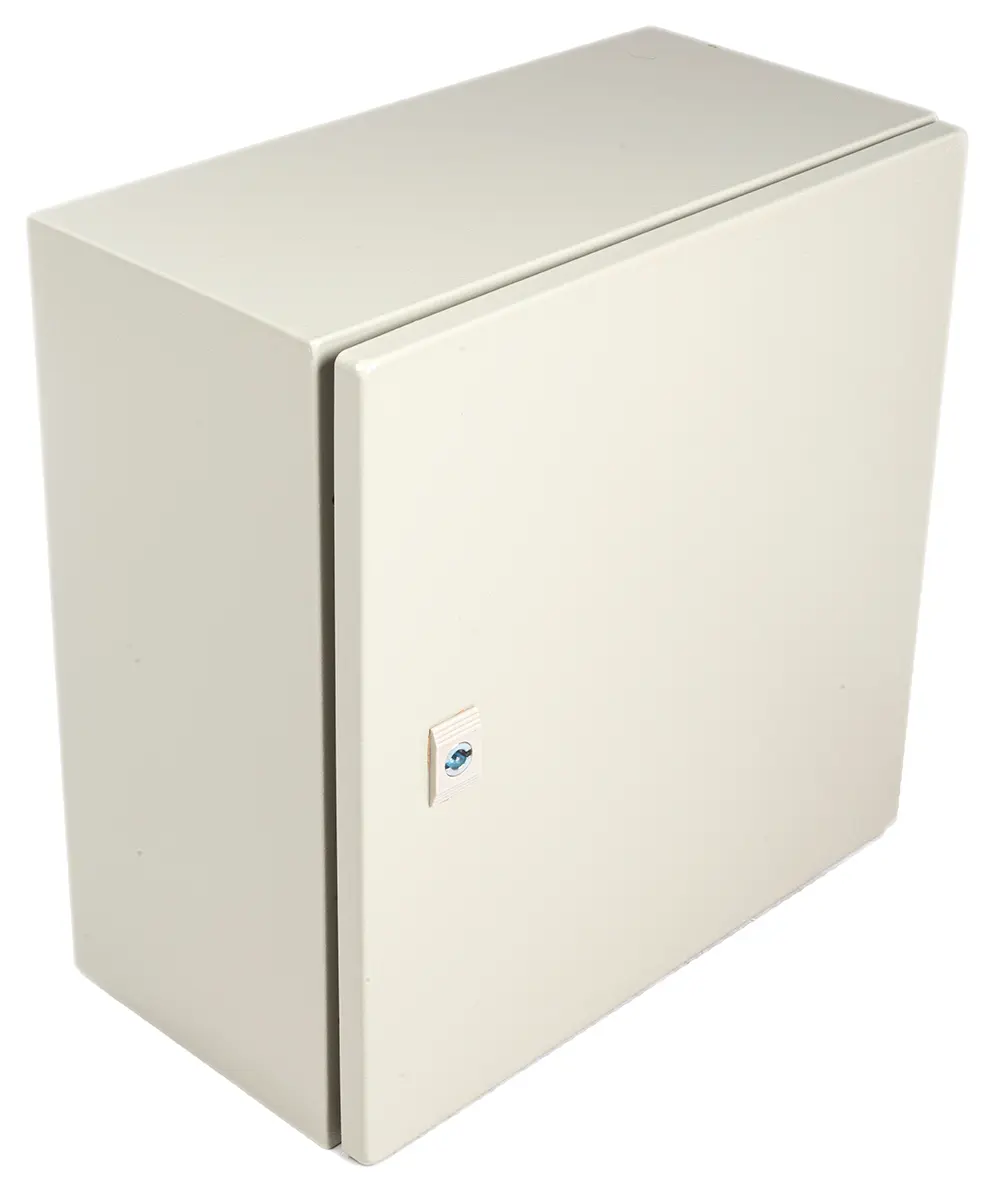 Produktfoto 1 von RS PRO Stahl Wandanschlusskasten RAL 7032 IP66, HxBxT 400 mm, 400 mm x 210 mm