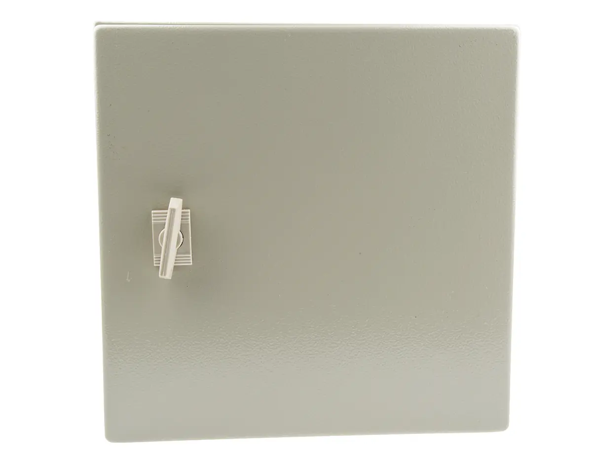 Produktfoto 1 von RS PRO Stahl Wandanschlusskasten RAL 7032 IP66, HxBxT 300 mm, 300 mm x 150 mm