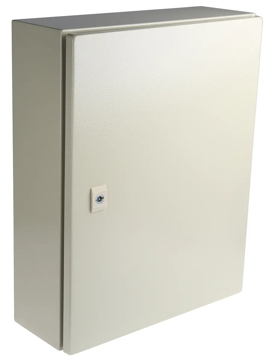 Produktfoto 1 von RS PRO Stahl Wandanschlusskasten RAL 7032 IP66, HxBxT 500 mm, 400 mm x 150 mm
