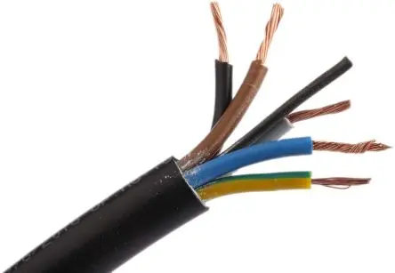 RS PRO H05VV-F Netzkabel, 5-adrig Schwarz /Ø 8.04 mm Außen-ø , 100 m 70 °C, 300V, 500 V, Polyvinylchlorid