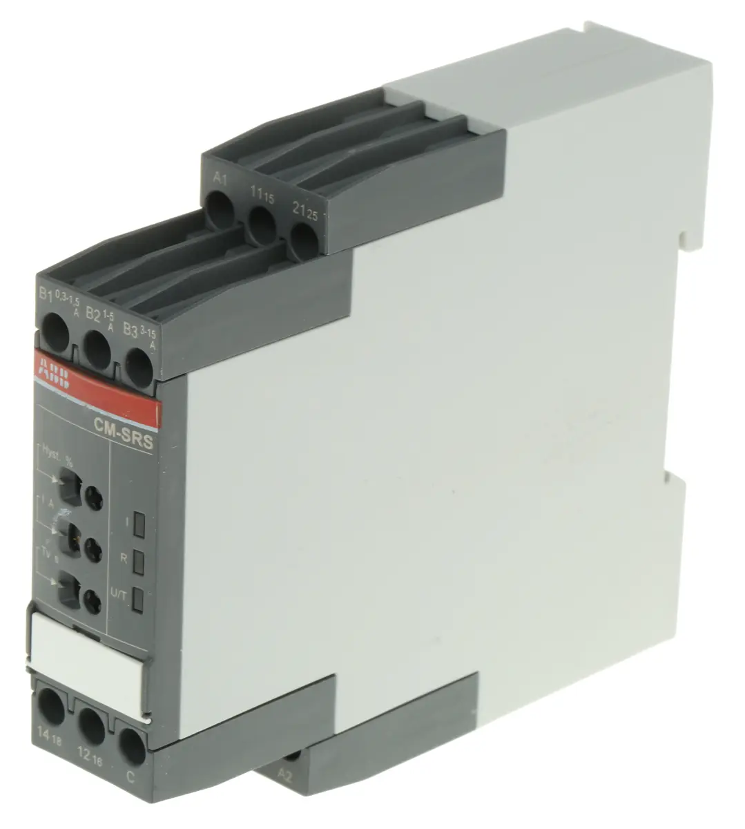 Produktfoto 1 von ABB CM-SRS Überwachungsrelais 1-phasig, 2-poliger Wechsler 1.5A Überstrom, Unterstrom 0.3A DIN-Schienen