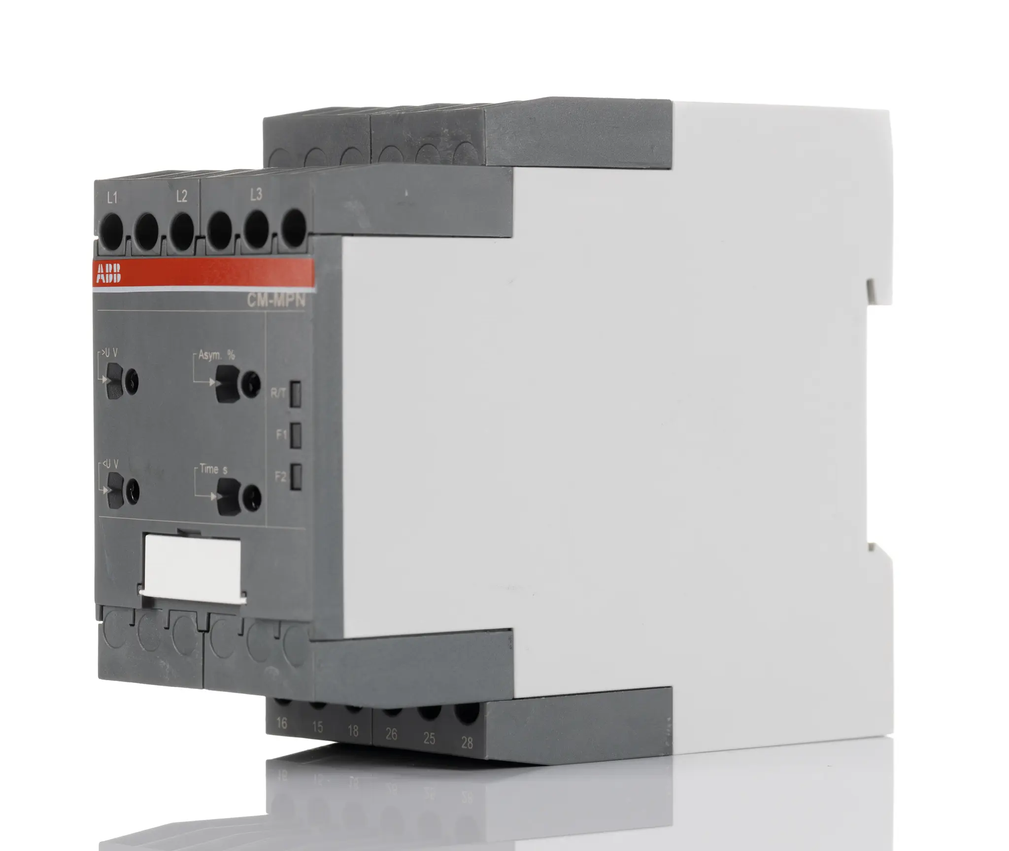 Produktfoto 1 von ABB CM-MPN Überwachungsrelais 3-phasig, 2-poliger Umschalter DIN-Hutschiene