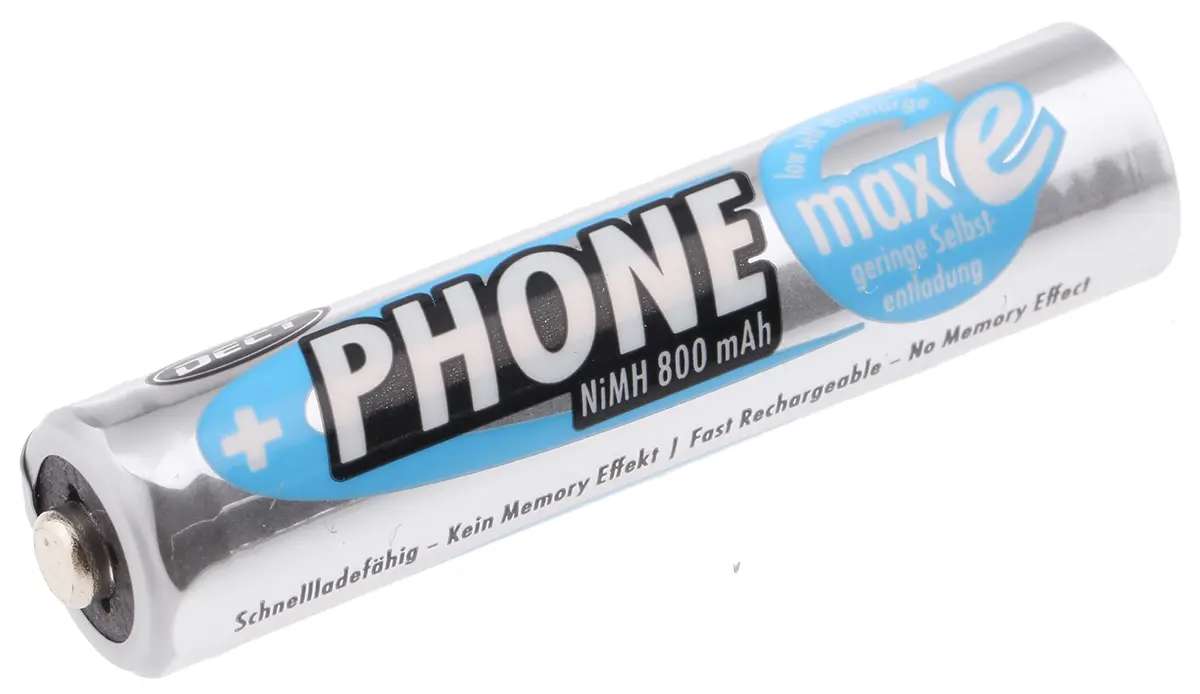 Produktfoto 1 von Ansmann Ansmann MaxE AAA-Akku, Nickel-Metallhydrid, 1.2 V, 800 mAh, 50 °C, -20 °C
