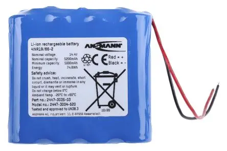 Produktfoto 1 von Ansmann Li-Ion Akkupack, 8-Zellen 14.4 V / 5200 mAh