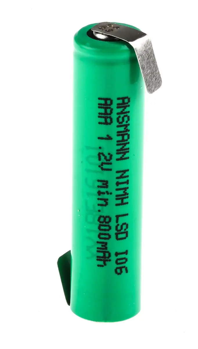 Produktfoto 1 von Ansmann AAA-Akku, Nickel-Metallhydrid, 1.2 V, 800 mAh, 50 °C, -20 °C