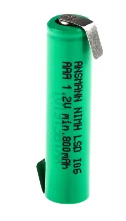 Produktfoto 1 von Ansmann AAA-Akku, Nickel-Metallhydrid, 1.2 V, 800 mAh, 50 °C, -20 °C
